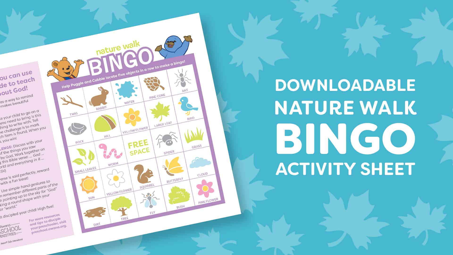 download nature walk bingo awana preschool awana preschool